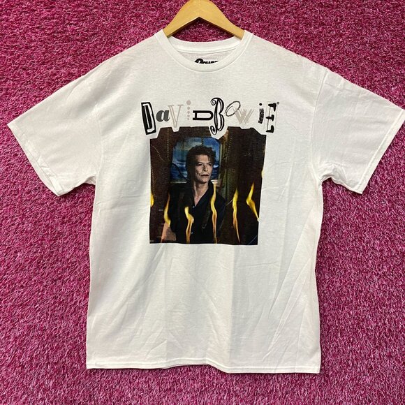 David Bowie Retro Graphic T-Shirt Size Large - Picture 1 of 4